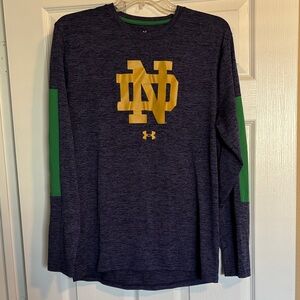 Under Armour Norte Dame men’s blue long sleeve athletic shirt size medium